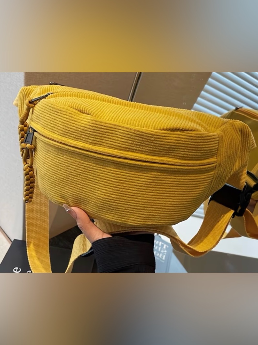 Yellow Corduroy Women's Bum bag NWT